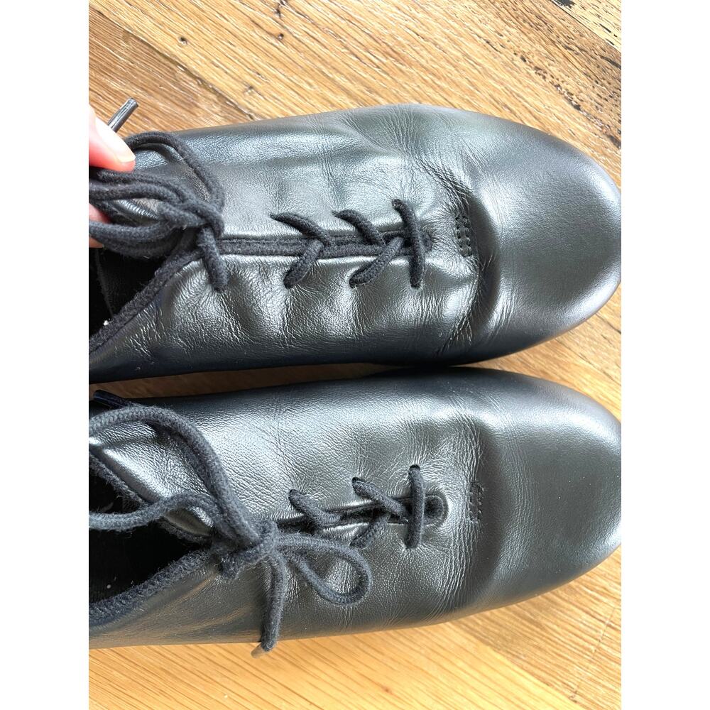 Capezio CG19 Black Cadence Teletone Tap Shoes Leather Size 8M - Picture 8 of 9